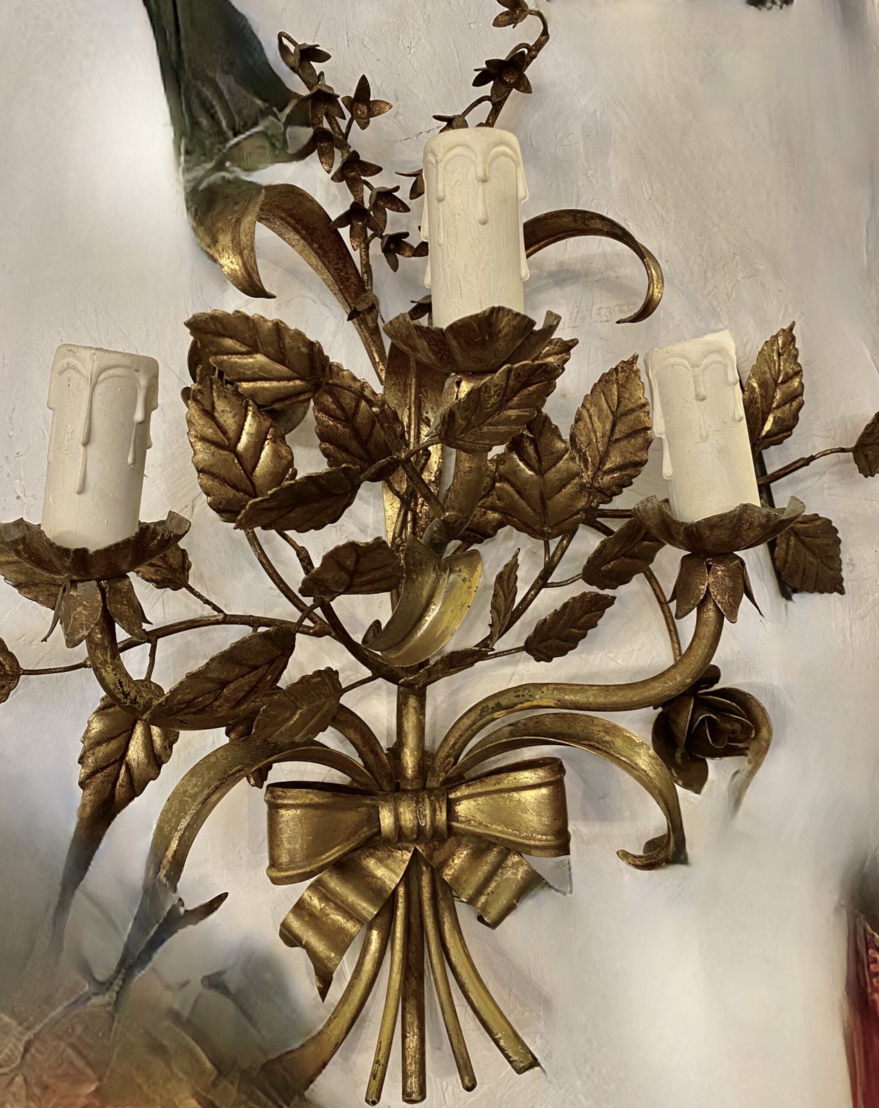 A Collection Of Italian Tole Wall Lights ( Great For A Large Project)( Circa 1920) photo Lighting