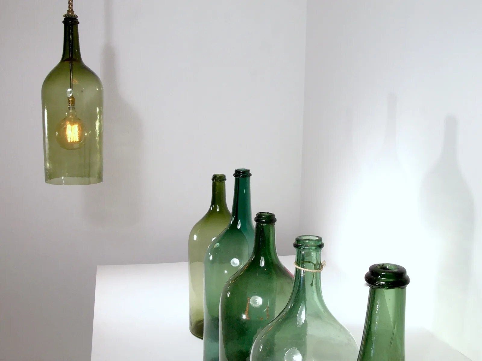 Antique Italian Glass Damigiana (Demi Johns) And Bottles photo Home Decor