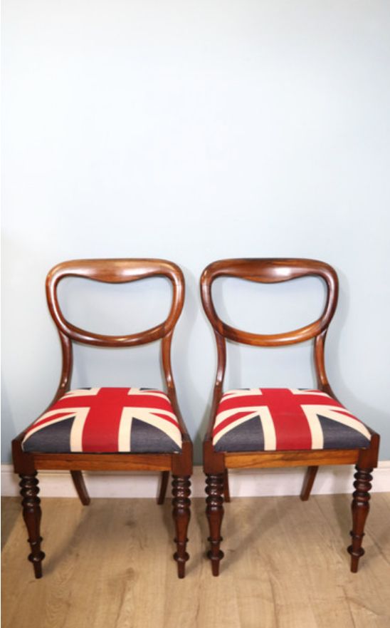 An Absolutely Delightful Pair Of Quality Victorian Solid Rosewood Framed Balloon Back Dining Chairs photo Furniture