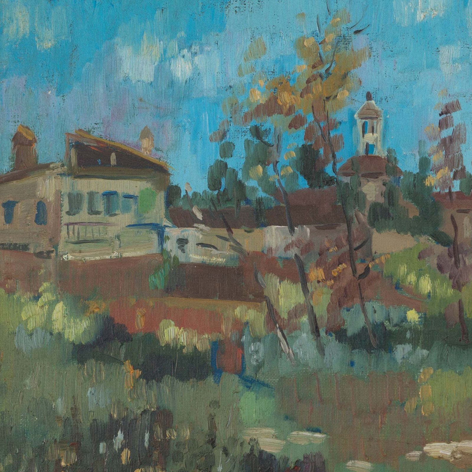 Signed Framed Colourist Landscape   Oil On Canvas photo for sale