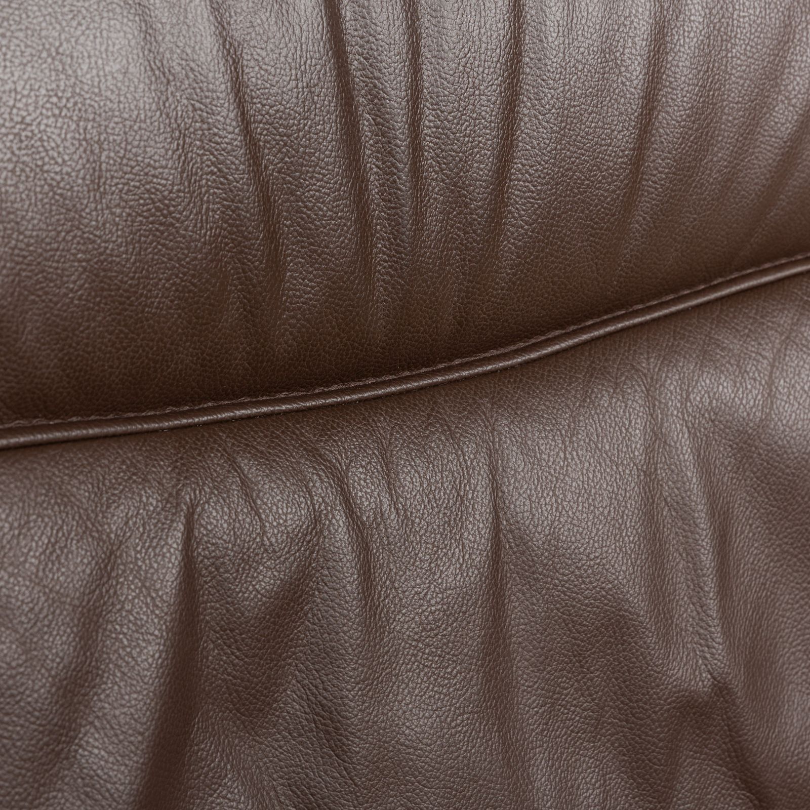 Fauteuil Hukla en cuir brun, fonction relaxation manuelle photo 1005.0