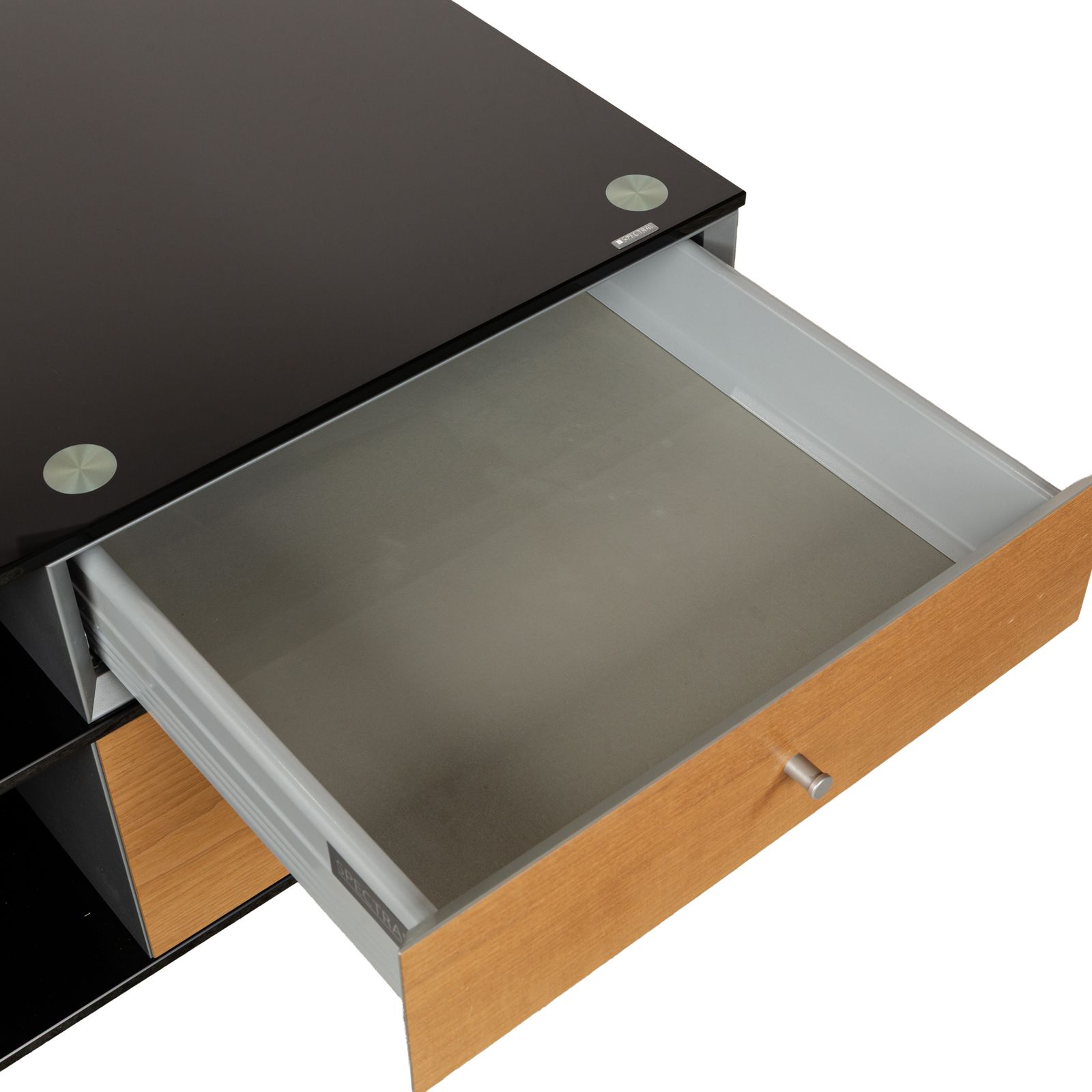 Spectral Cl 1552 Glass Wood Metal Sideboard Black Brown Grey Lowboard Mediaboard photo vinterior