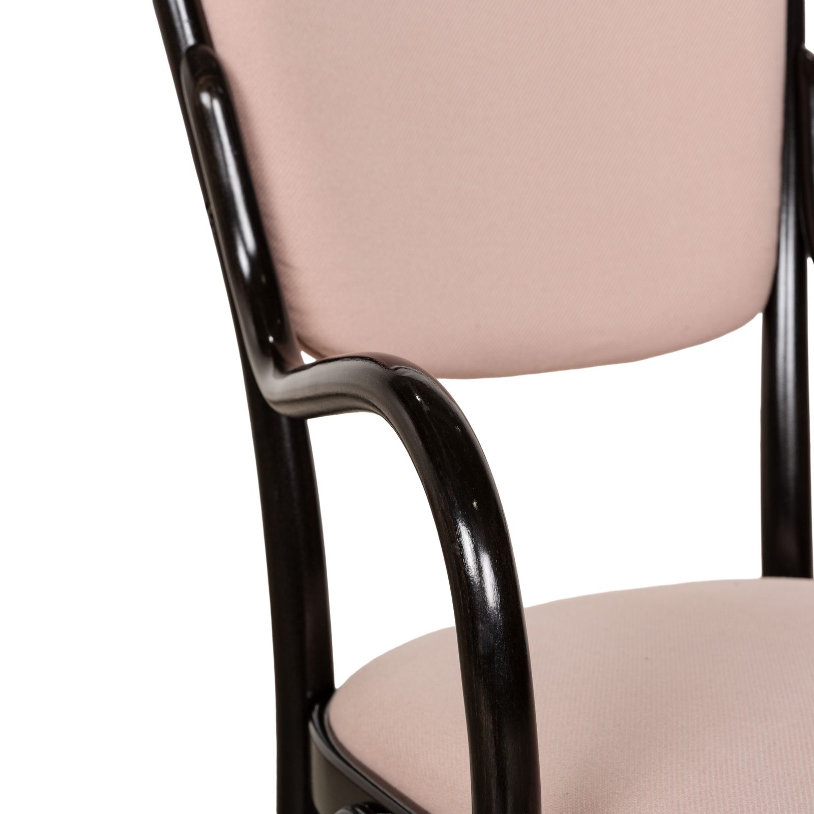 Lot de 6 chaises Thonet en bois courbé brun foncé, revêtement vieux rose photo 2883.0