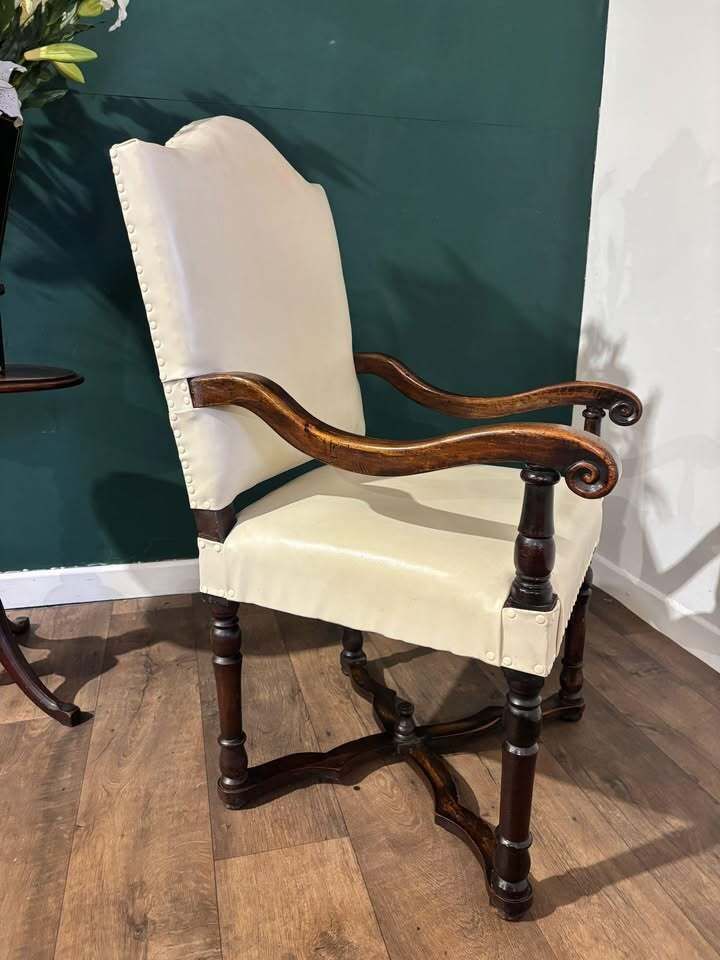 Leather Upholstered Side Armchair photo 319.0