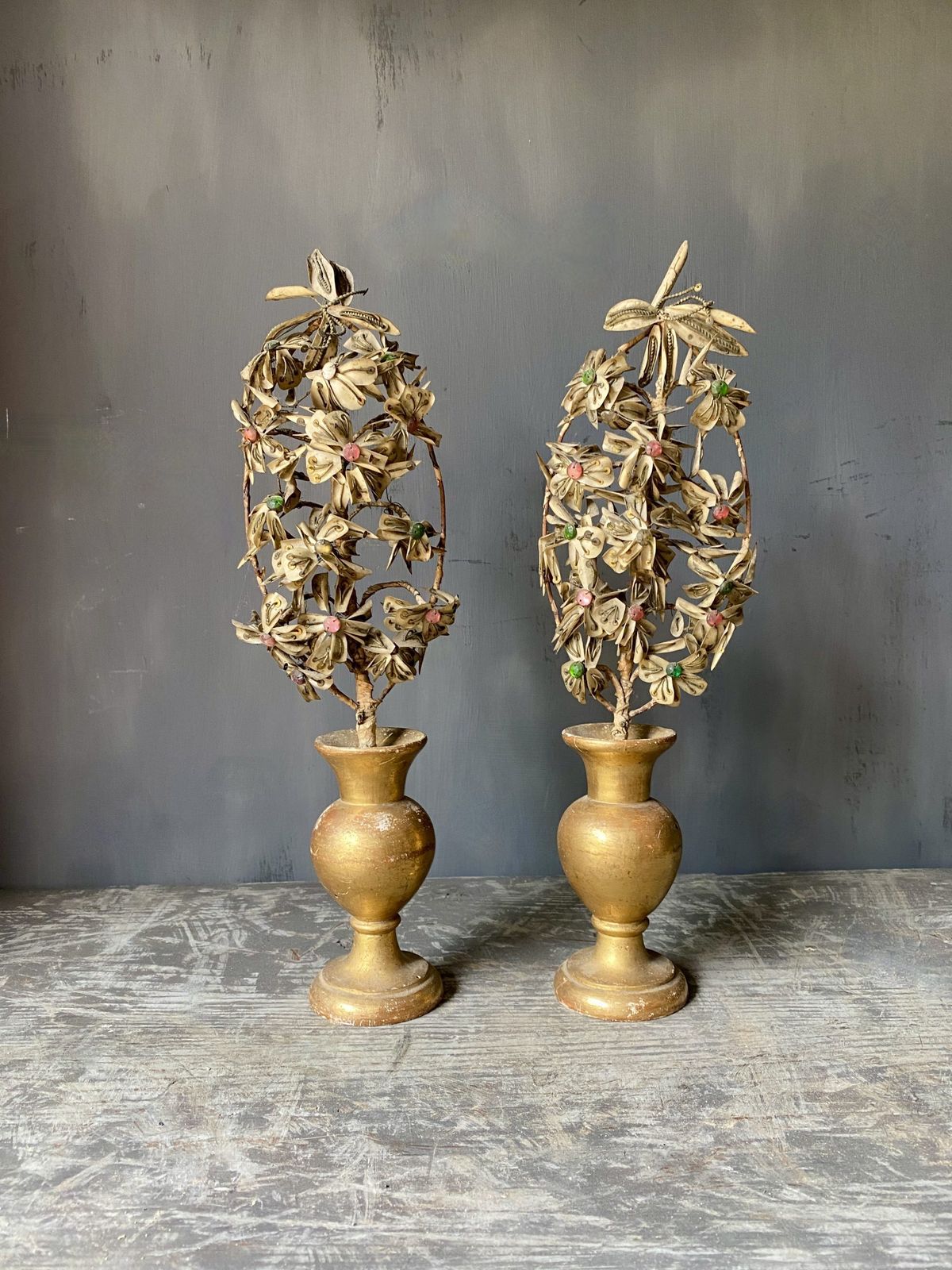 Pair Of Pelmetti In Gilded Anphors. ( Circa 1880)