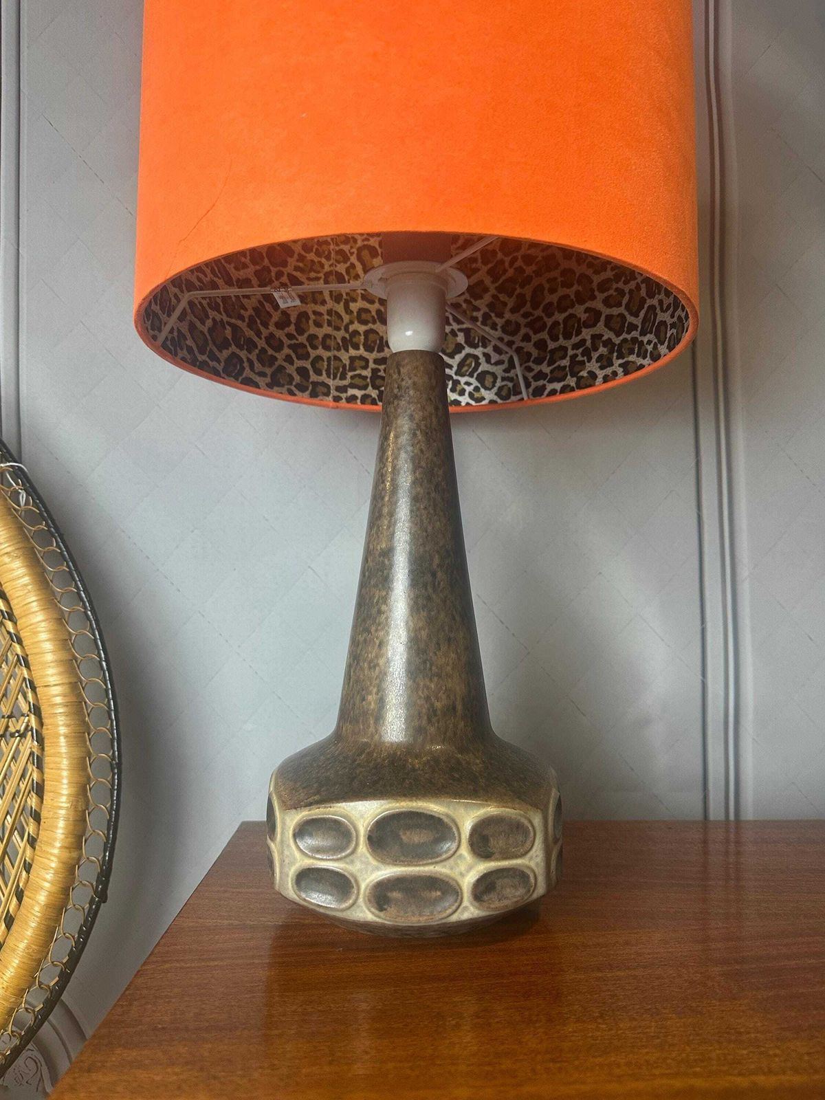 Ceramic Table Lamp Designed By Marianne Stark For Michael Andersen From The 1960s. Vintage Table Lamp, Mid Century Lamp Base, Mcm Decor