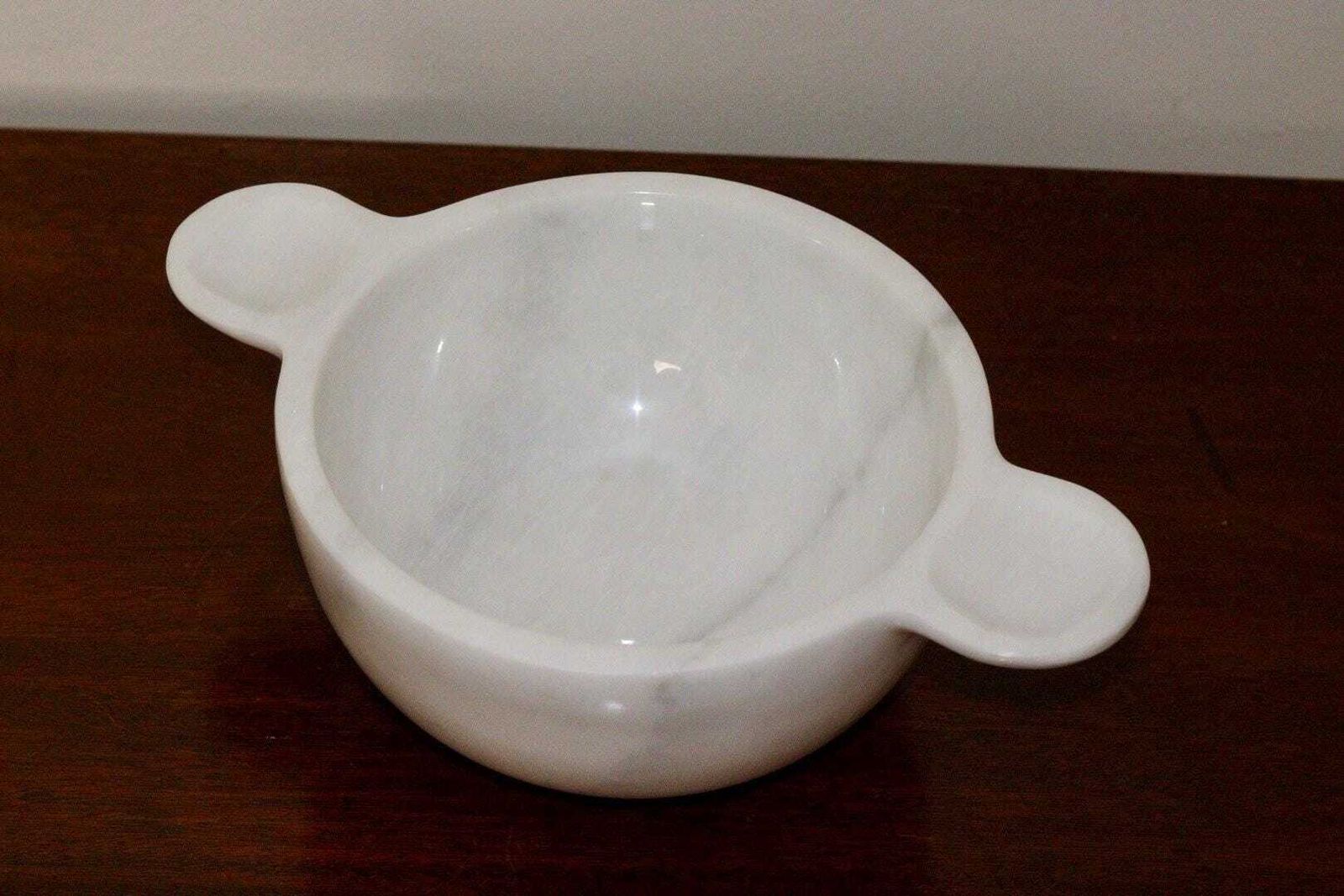 Gabriella – White Natural Marble Bowl With Handles  | L 32cm W 20cm H 10cm photo buy