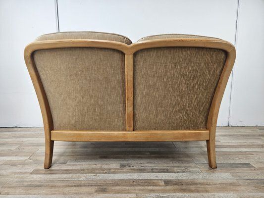 photo buy Vintage Beech 2 Seater Sofa, 1970s