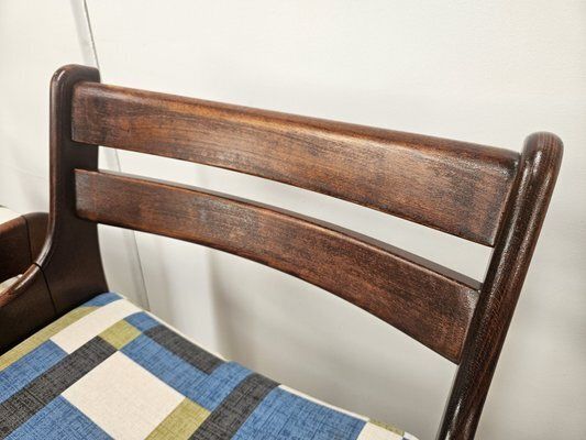 Vintage Beech And Fabric Dining Room Chairs, 1970s, Set Of 4 photo Furniture
