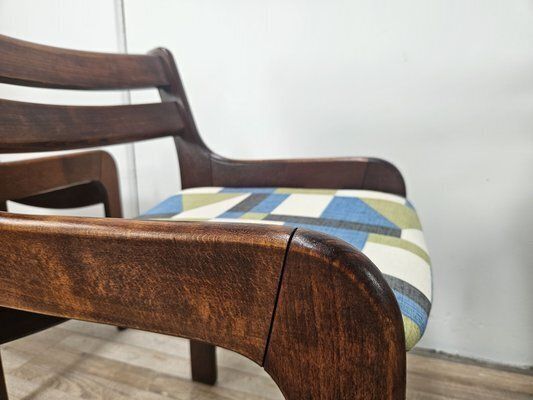 Vintage Beech And Fabric Dining Room Chairs, 1970s, Set Of 4 photo buy