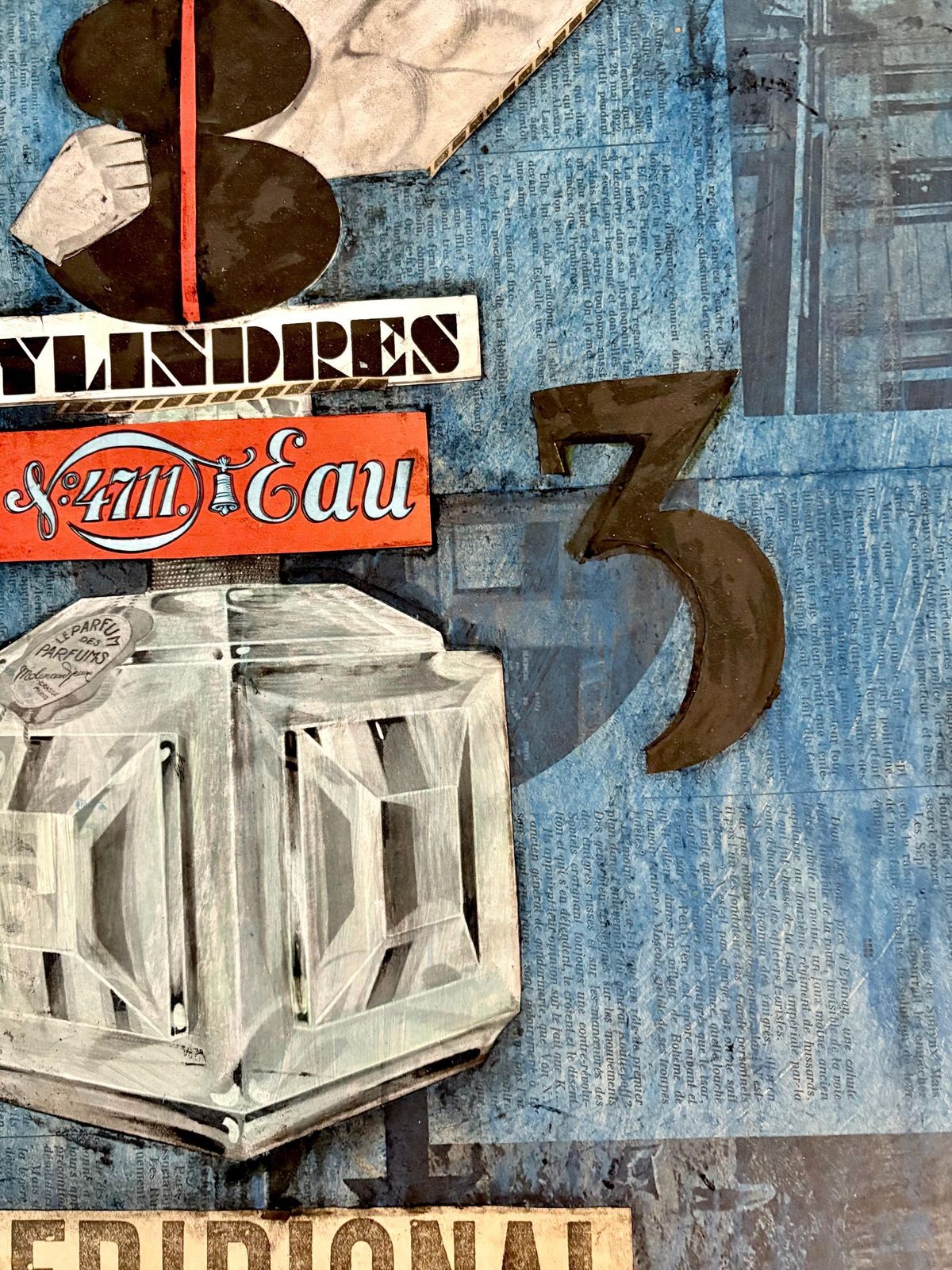1930s French Mixed Media/Gouache/Collage On Panel Dadaism Dada Industrial Composition Modernist Modernism Avant Garde Cubism Cubist photo buy