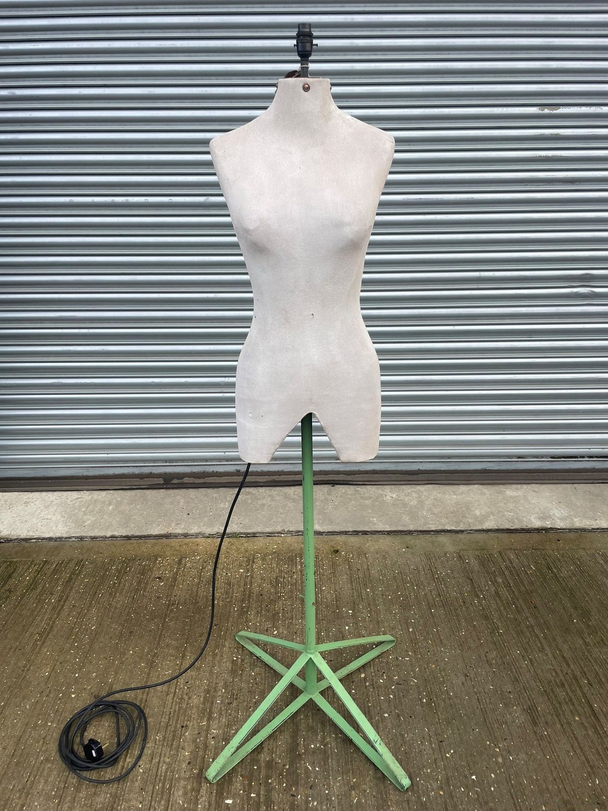 1950s Bust Form On Stand Floor Light