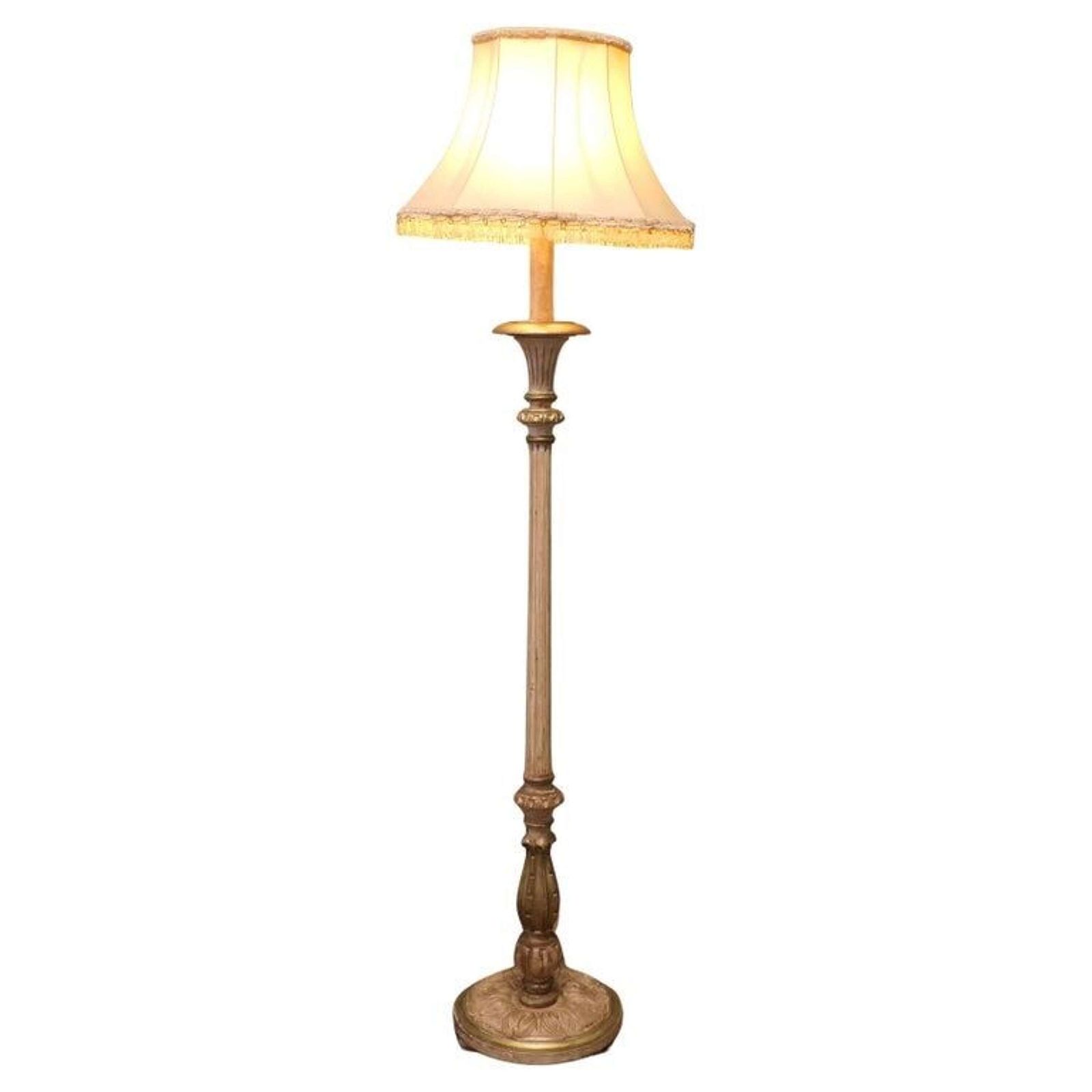 Louis Philippe Style Painted And Gilt Floor Lamp, Standard Lamp