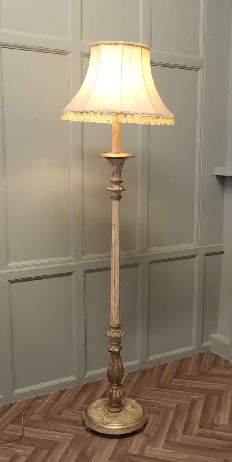 Louis Philippe Style Painted And Gilt Floor Lamp, Standard Lamp photo furniture