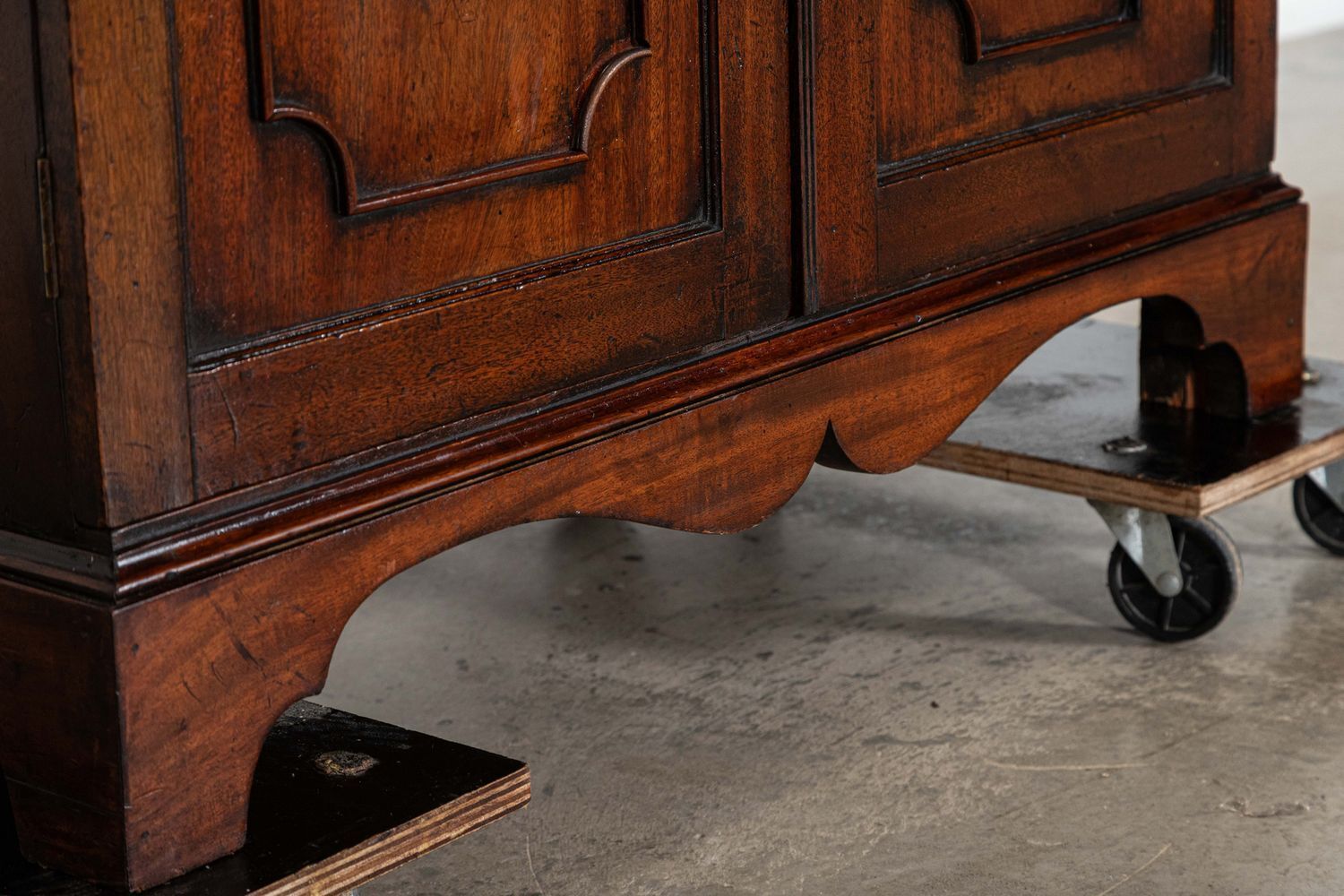 photo furniture George III English Mahogany Glazed Bookcase Secretaire