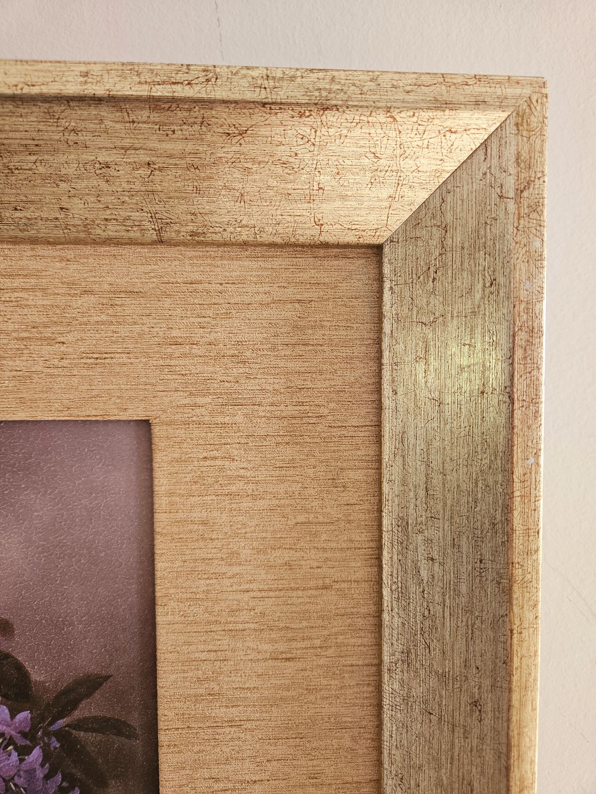 Large, Textured, Giclée Print Of Floral Masterpiece In Gold Frame photo 199.0