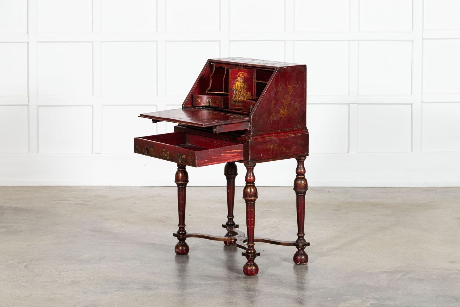 English Decorative Chinoiserie Bureau Writing Desk photo 2818.0
