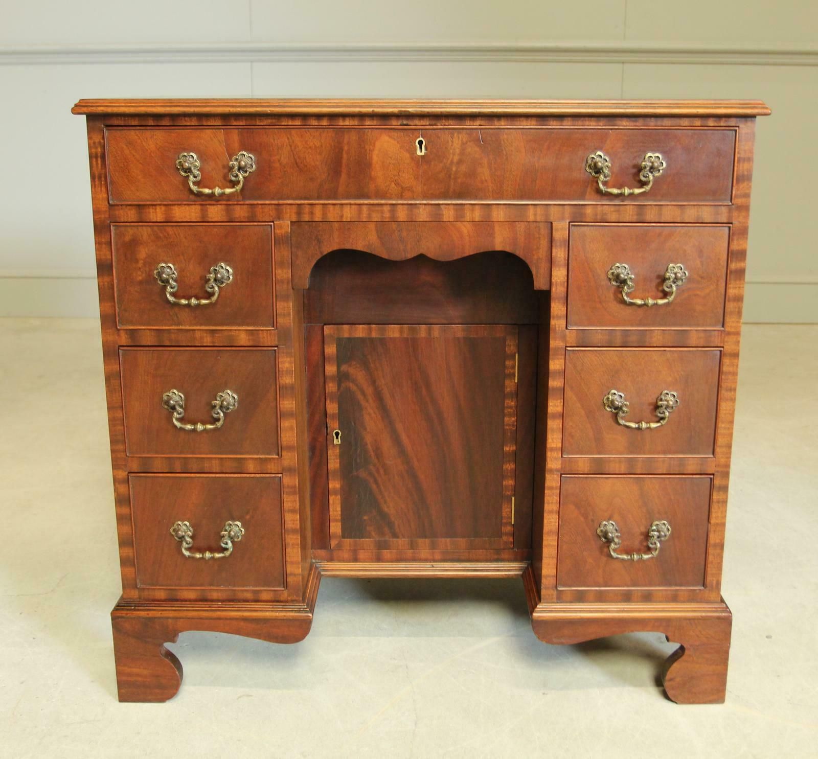 Early 20th Century Curl Mahogany Writing Desk photo Furniture