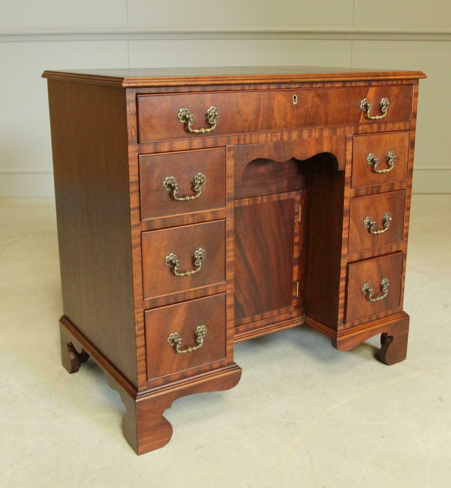 Early 20th Century Curl Mahogany Writing Desk photo buy