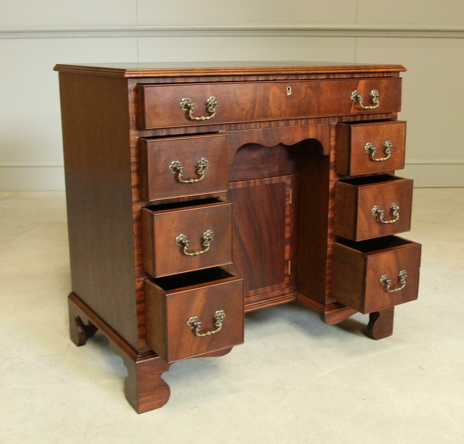 Early 20th Century Curl Mahogany Writing Desk photo vintage