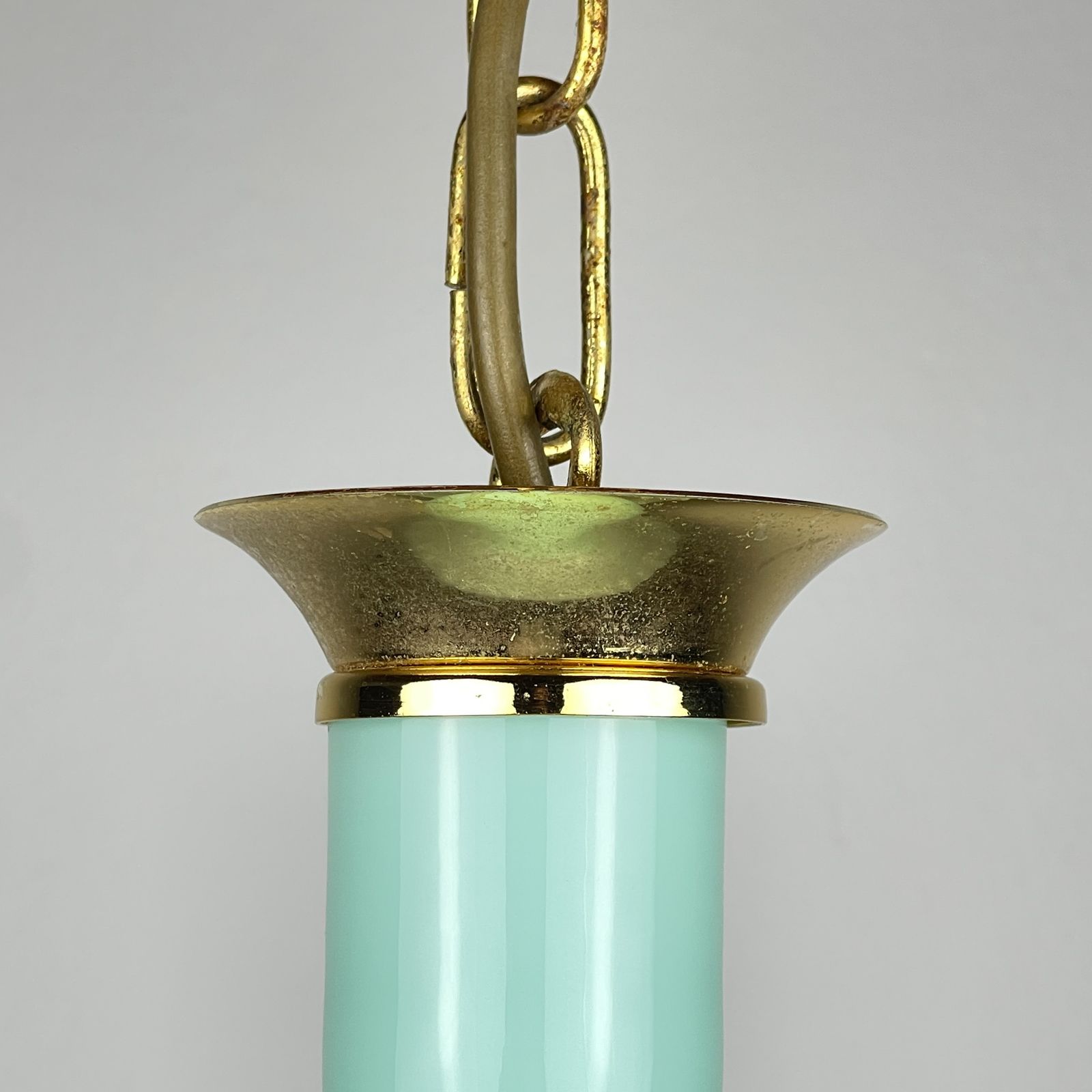 Lighting Vintage Murano Glass Pendant Lamp By Venini, Italy 1970s photo