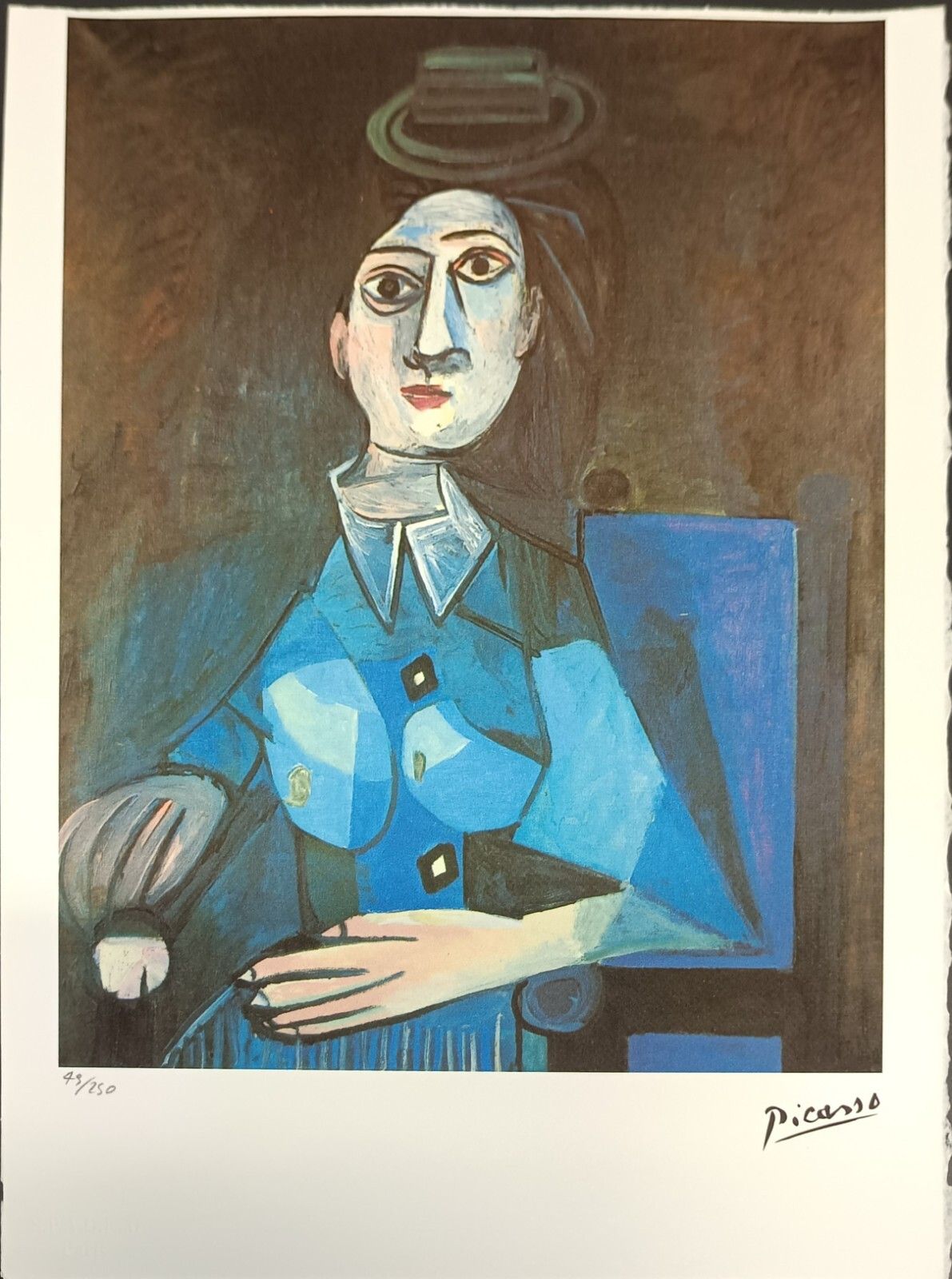Pablo Picasso Lithograph 38.5x28.5 Cm Arches Spadem Certified