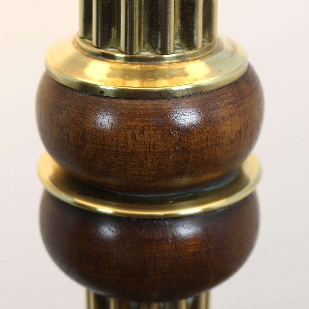 1950’s Wood And Brass Floor Lamp photo furniture