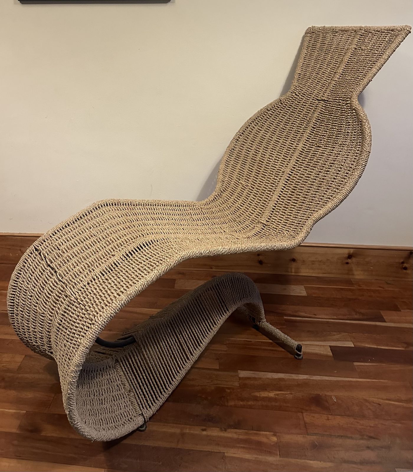 ‘Speed’ S Rattan Lounge Chair 1990’s photo for sale
