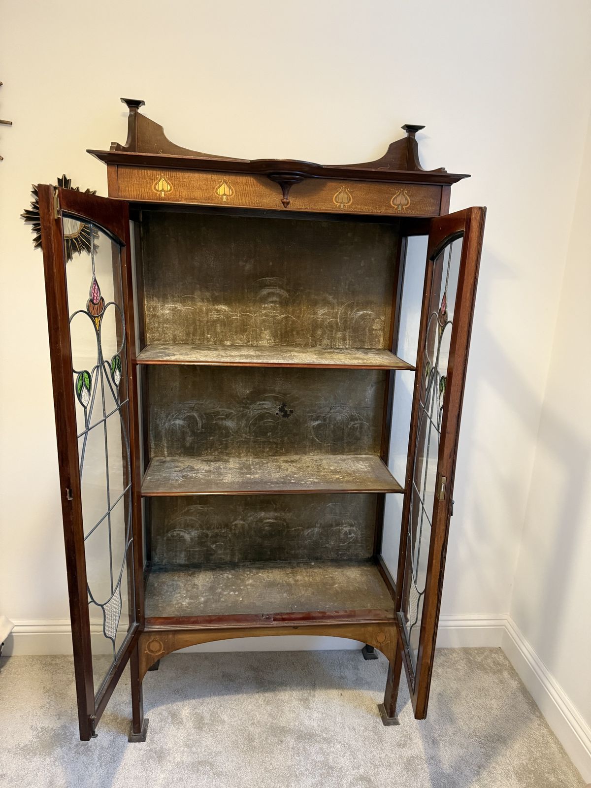 Arts And Crafts Glass Cabinet, Early 20th Century photo furniture
