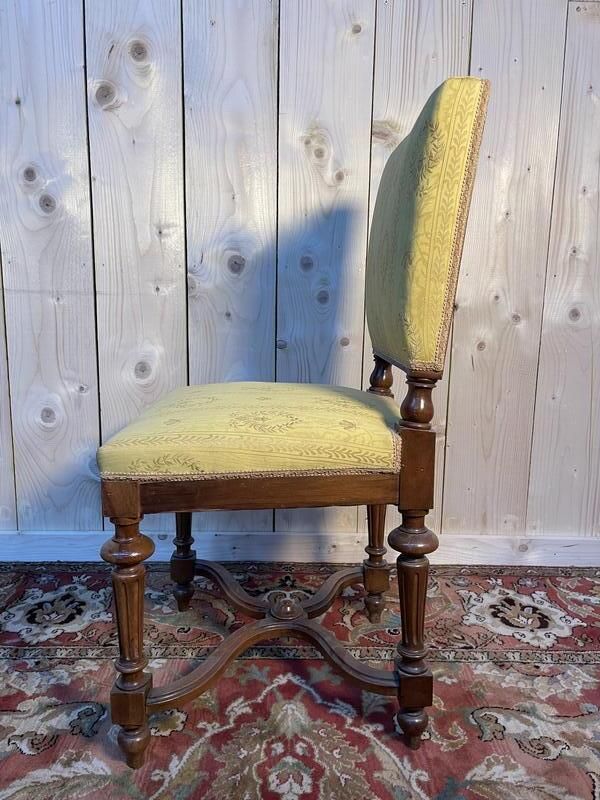 Suite De 6 Chaises Napoléon III En Noyer Et Tissu photo Furniture