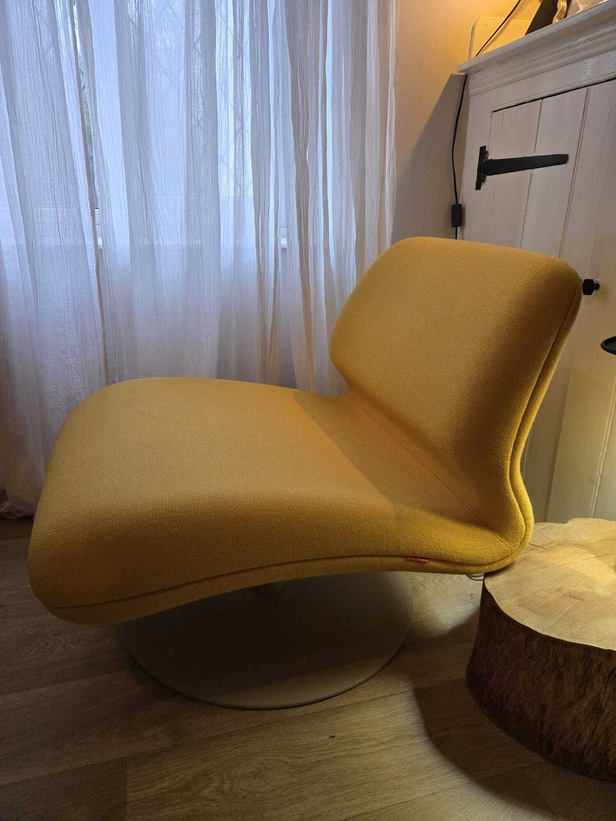 Morten Voss For Fritz Hansen Attitude Chair, Yellow, Swivel Lounge Chair photo furniture