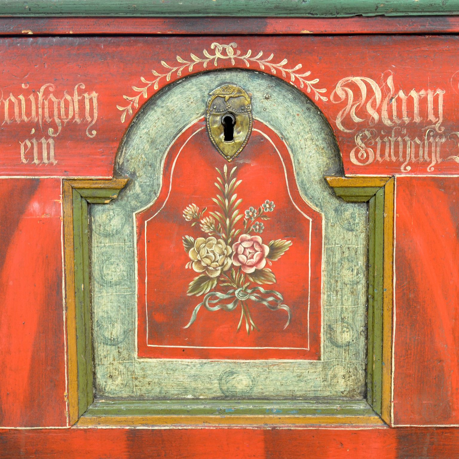 photo vinterior Folk Art Bridal Chest, Anno 1829