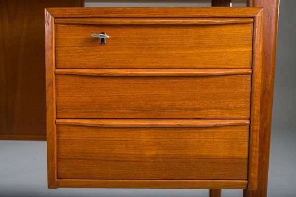 Danish Teak Desk By Peter Lovig Nielsen For Hedensted Mobelfabrik, 1974 photo for sale