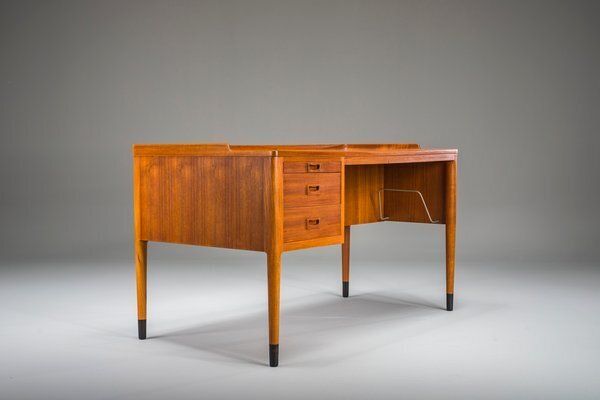 Scandinavian Modern Teak Writing Desk Attributed To H. Brockmann Petersen For Poul M. Jessen, 1960s