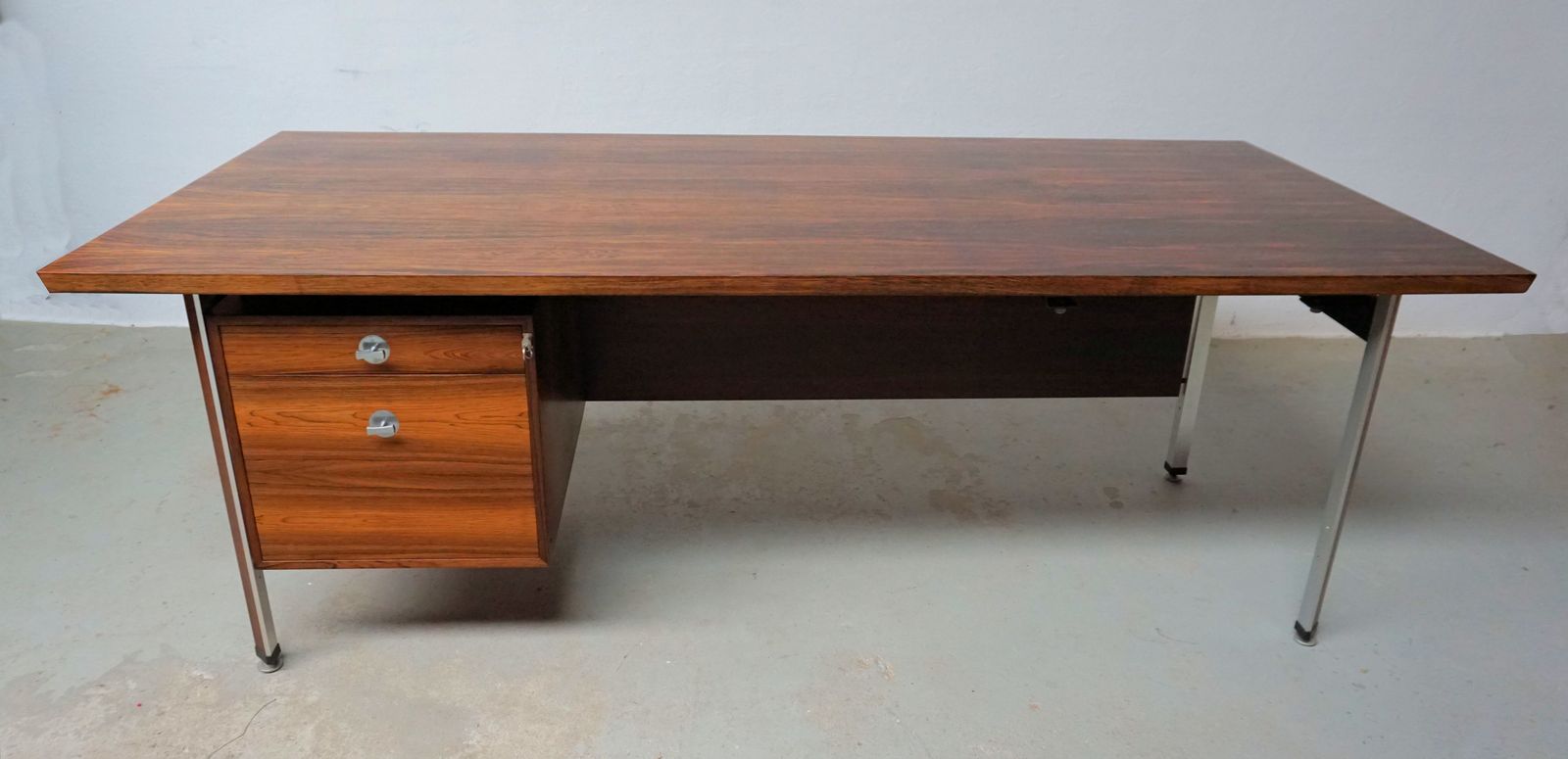 Large Fully Restored Finn Juhl Excecutive Desk In Brazilian Rosewood By Cado, 1960s