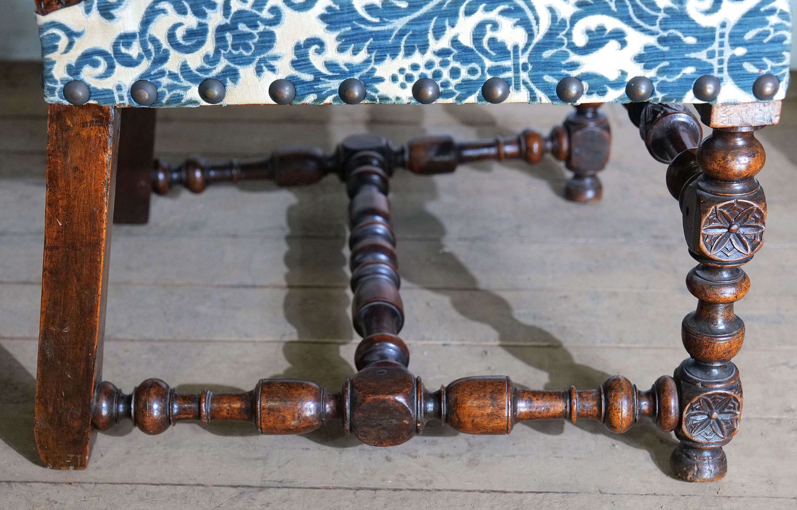 Early 18th C French Carved Walnut Open Arm Chair photo buy