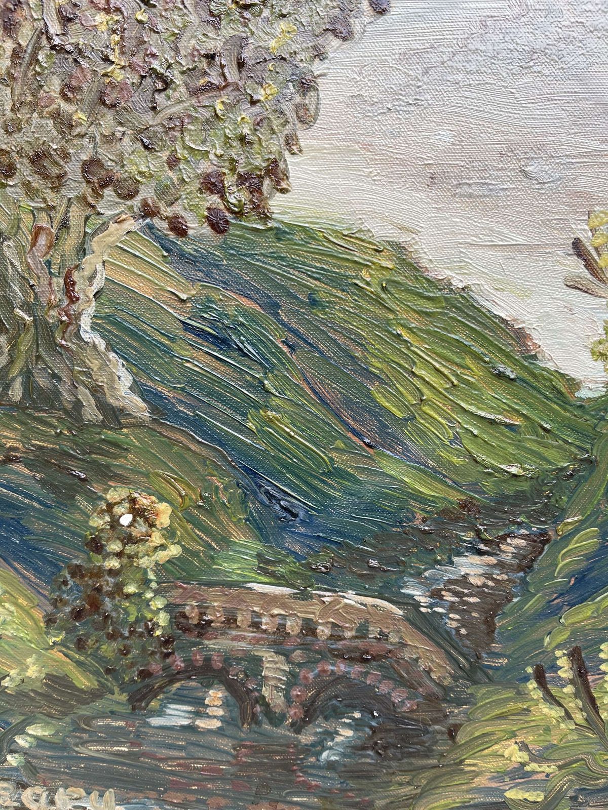 photo furniture Original Naive Oil Painting Landscape
