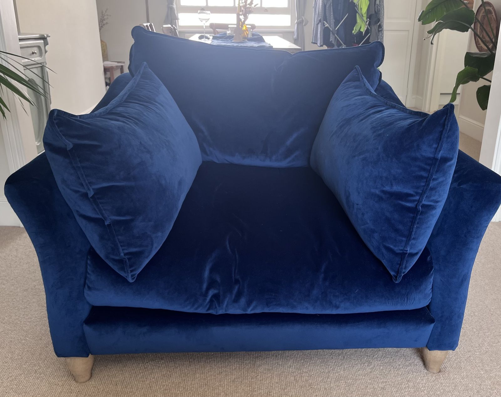 Loaf Brioche Armchair In Brolly Clever Velvet