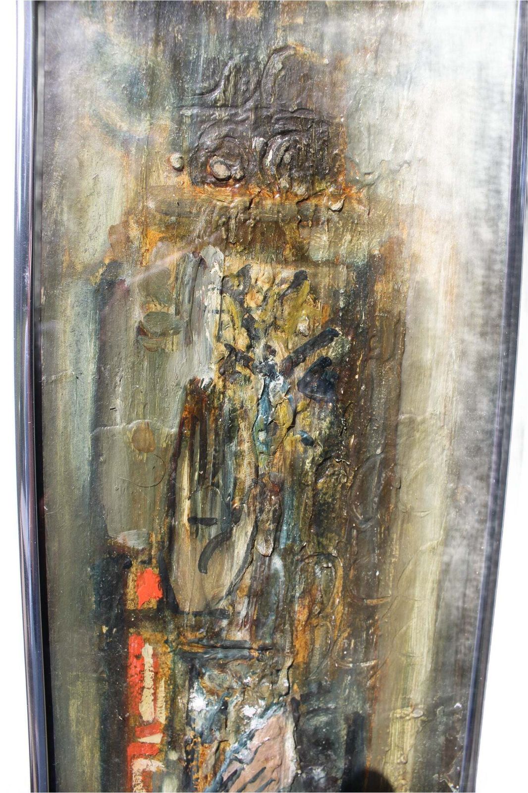 photo furniture 1960s North African Abstract Expressionist Canvas Painting