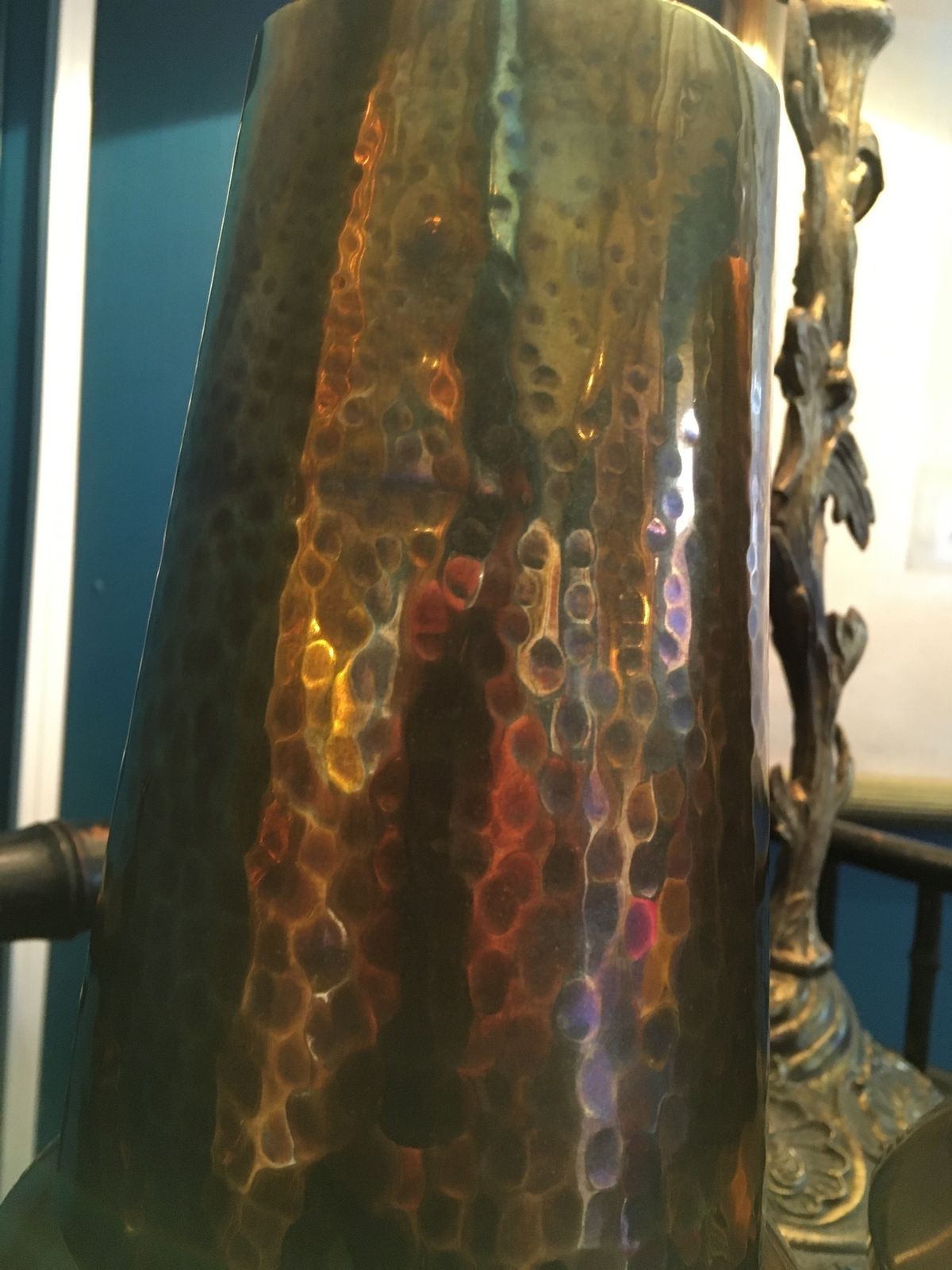 Unusual Pair Of Jugendstil Wmf Brass Vases photo Home Decor