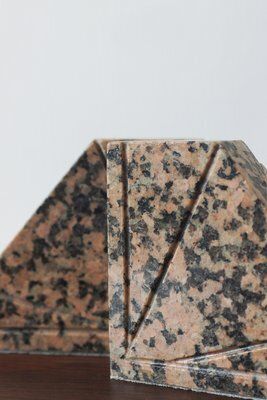 Art Deco Granite Bookends, Set Of 2 photo Home Decor
