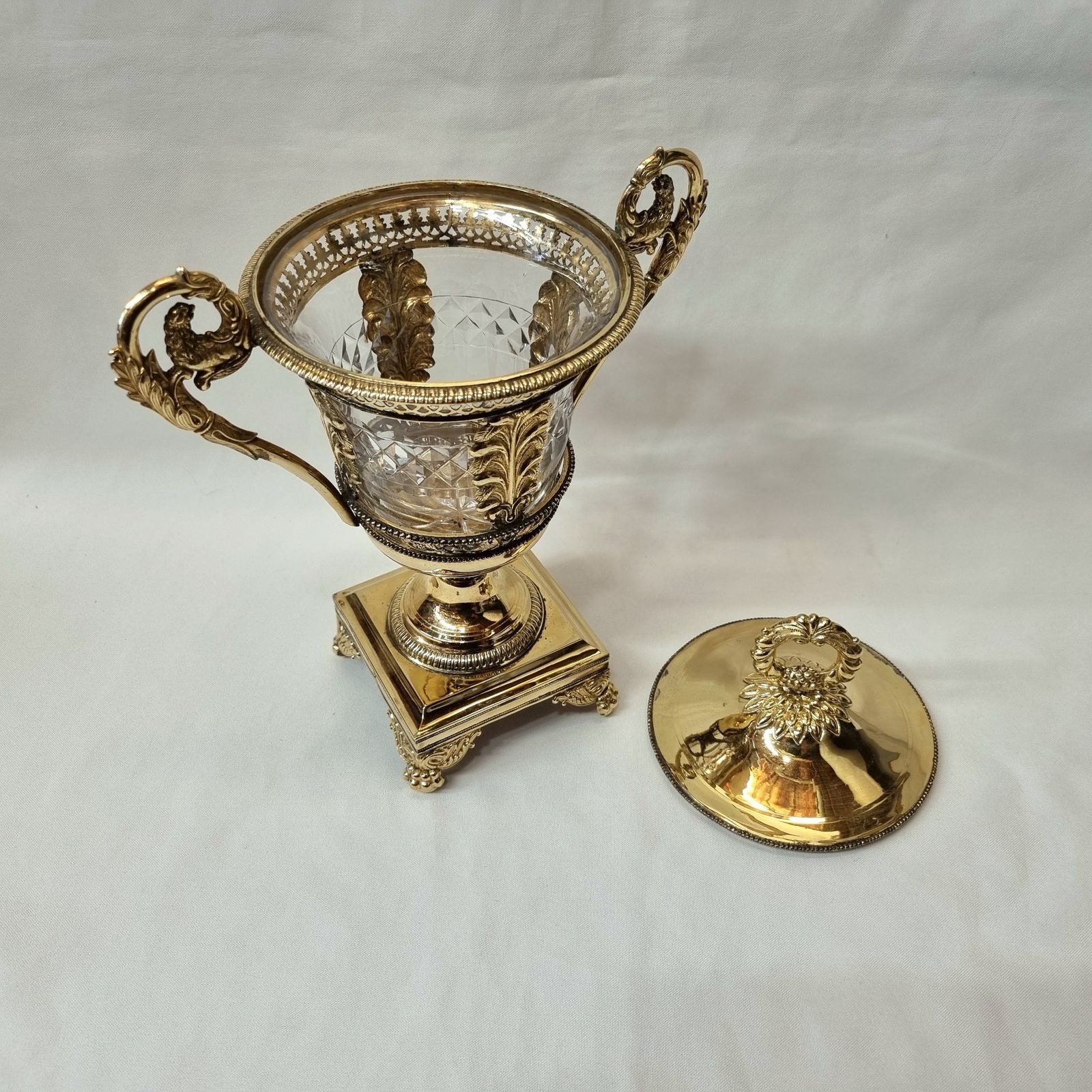 An Eye Catching And Imposing Antique Silver Gilt Confiturier Or Drageoir By Louis Dupre, A Master Silversmith Working In Paris Circa 1830 photo 2600.0