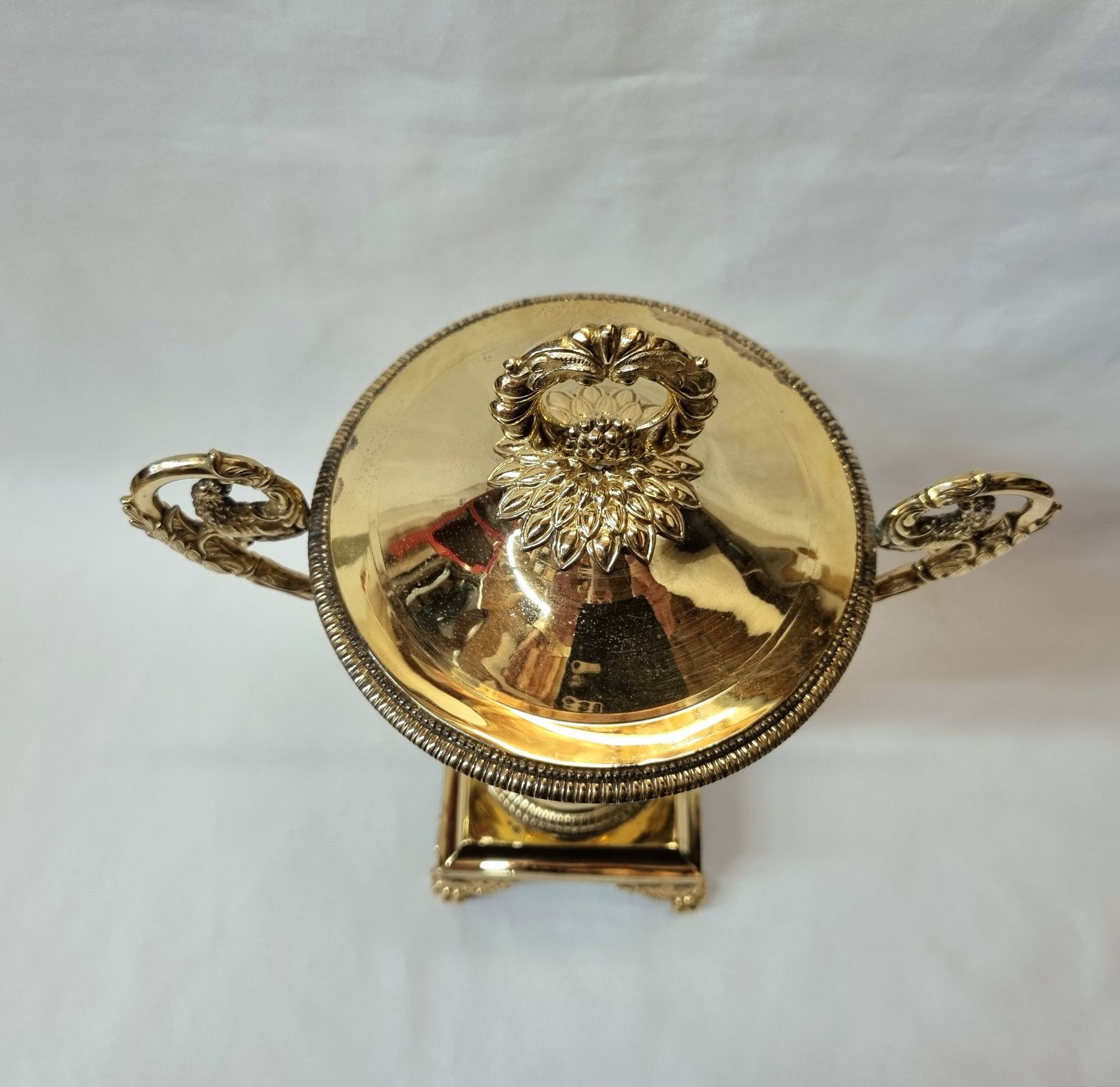 An Eye Catching And Imposing Antique Silver Gilt Confiturier Or Drageoir By Louis Dupre, A Master Silversmith Working In Paris Circa 1830 photo buy