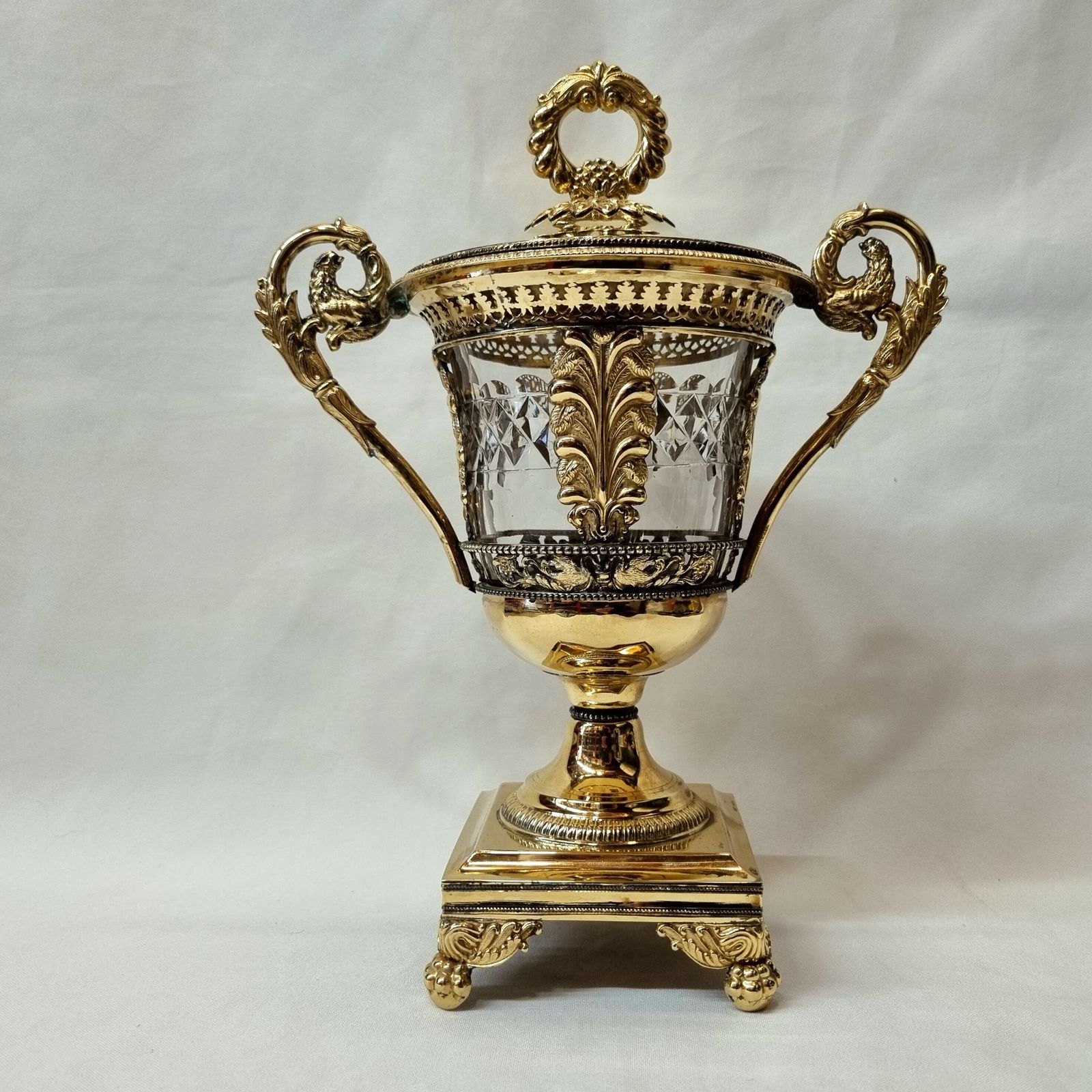 An Eye Catching And Imposing Antique Silver Gilt Confiturier Or Drageoir By Louis Dupre, A Master Silversmith Working In Paris Circa 1830