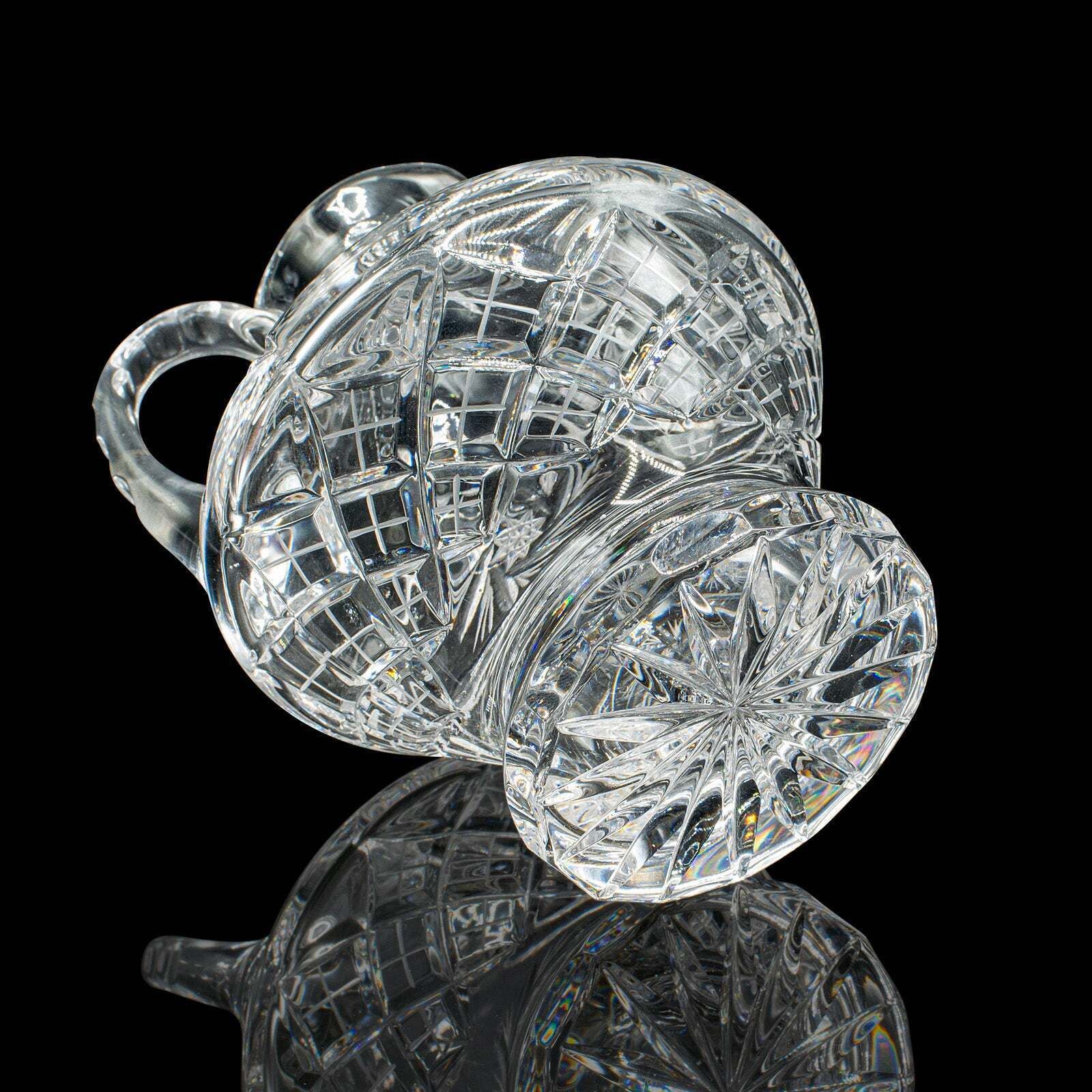 Vintage Cut Crystal Whiskey Waterer, English, Mid Century, Pouring Ewer, C.1950 photo buy