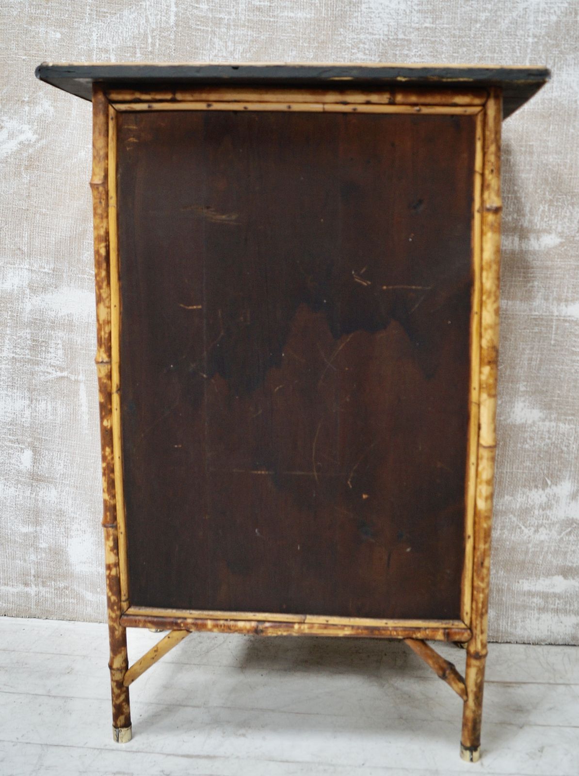 800.0 Victorian W.F Needham’s Glazed Bamboo Cabinet photo
