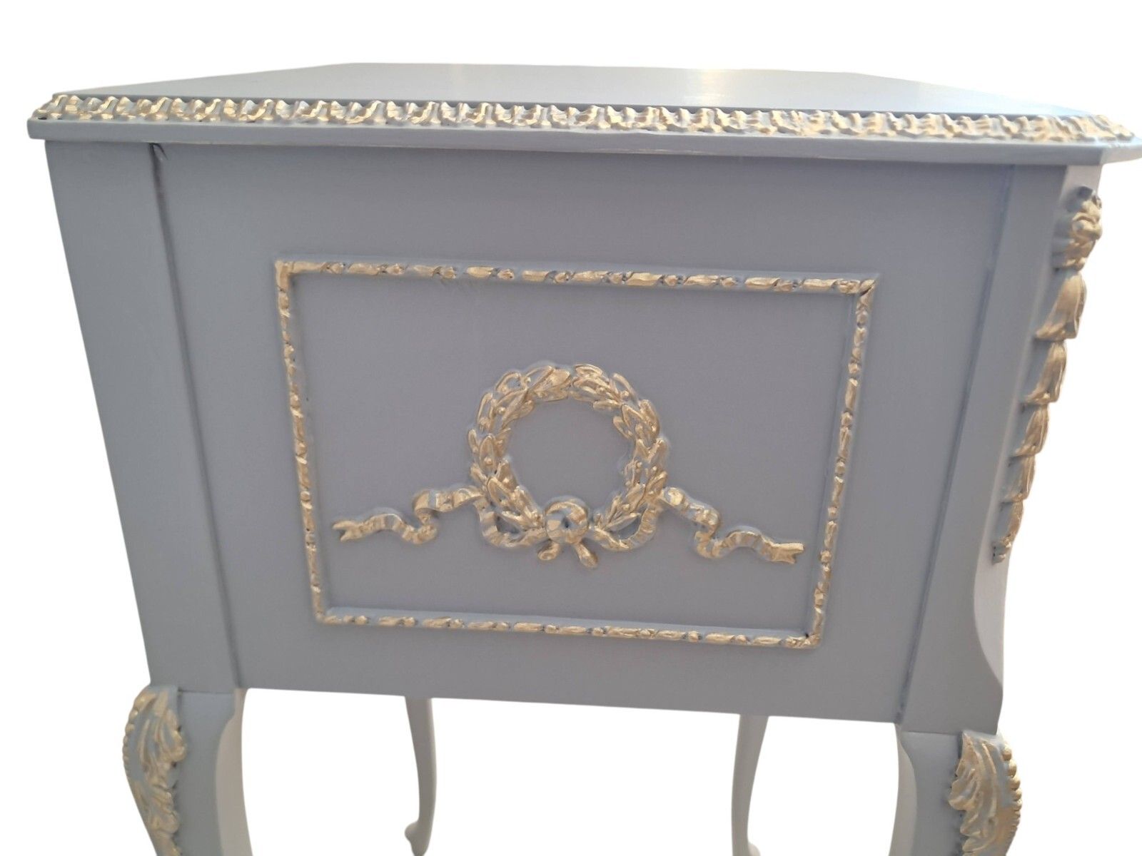 photo buy Vintage Pair Bedside Cabinets Drawers French Style Bedside Tables 1980's Retro