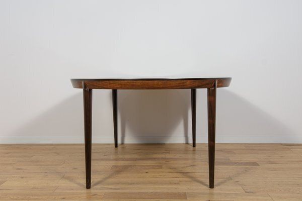 Mid Century Round Rosewood Dining Table Model 71 By Severin Hansen For Haslev Møbelsnedkeri, 1960s photo for sale