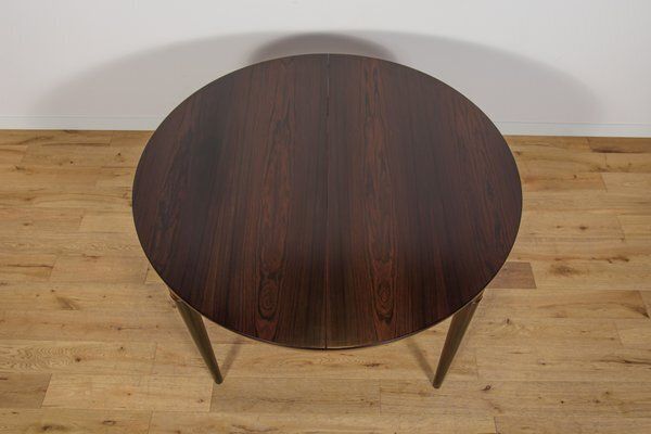 Mid Century Round Rosewood Dining Table Model 71 By Severin Hansen For Haslev Møbelsnedkeri, 1960s photo 4155.0
