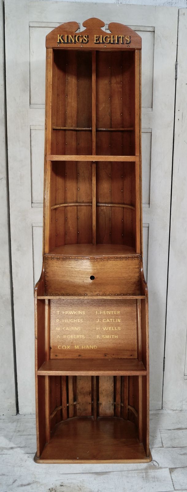 Antique Clinker Boat Book Shelf